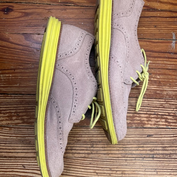 Cole Haan Lunargrand Suede Lace Up Oxfords/Sneakers Two Tone - Picture 5 of 8